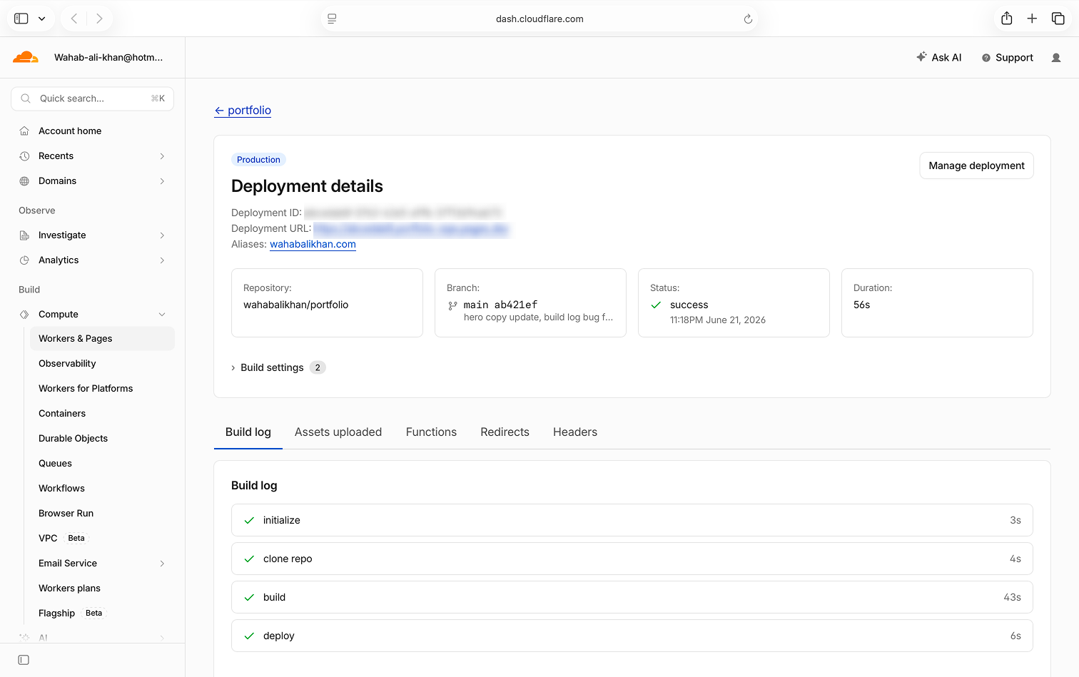 Portfolio screenshot